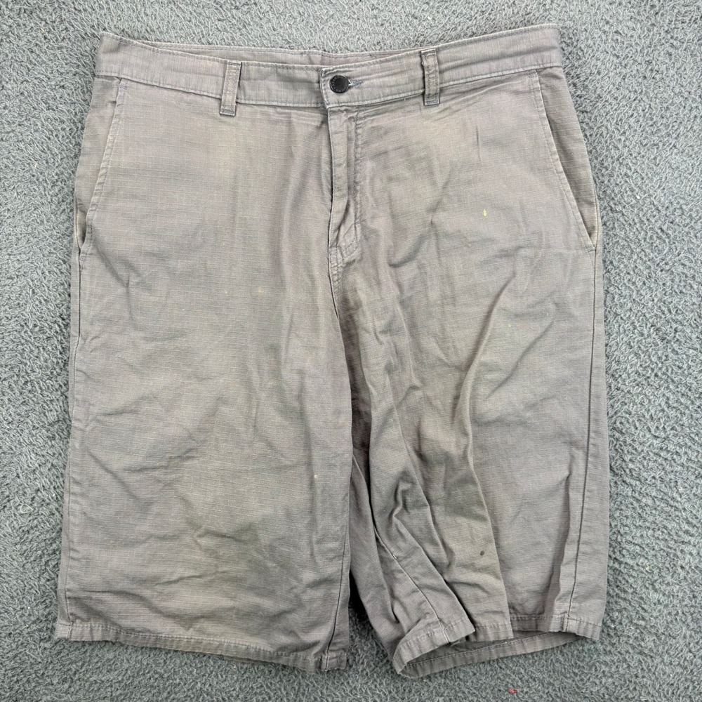 Genuine Dickies Mens Gray Ripstop Cargo Shorts Size 32 Utility Workwear Casual